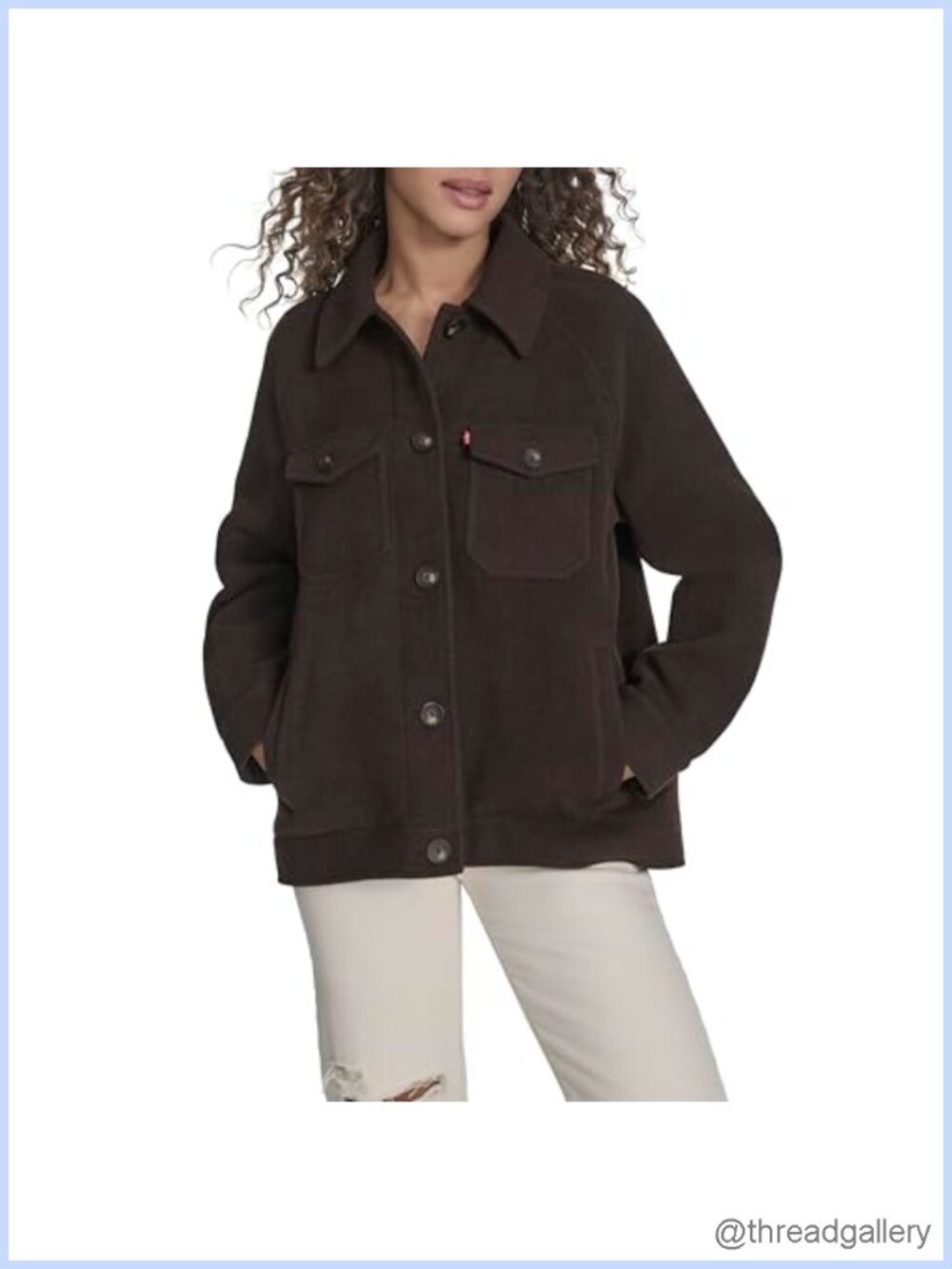 Levi's Women's Zoe Relaxed Wool Plaid Shirt Jacket